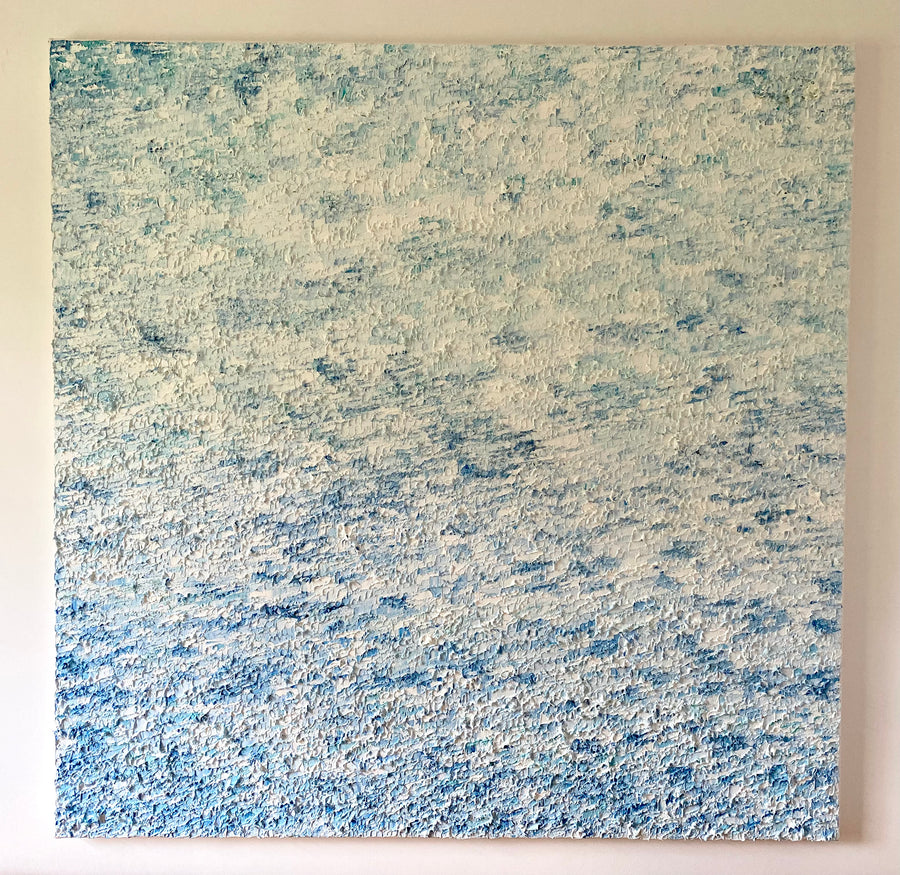 "Clouds of paradise", 2022, 120x120cm, sold (USA)
