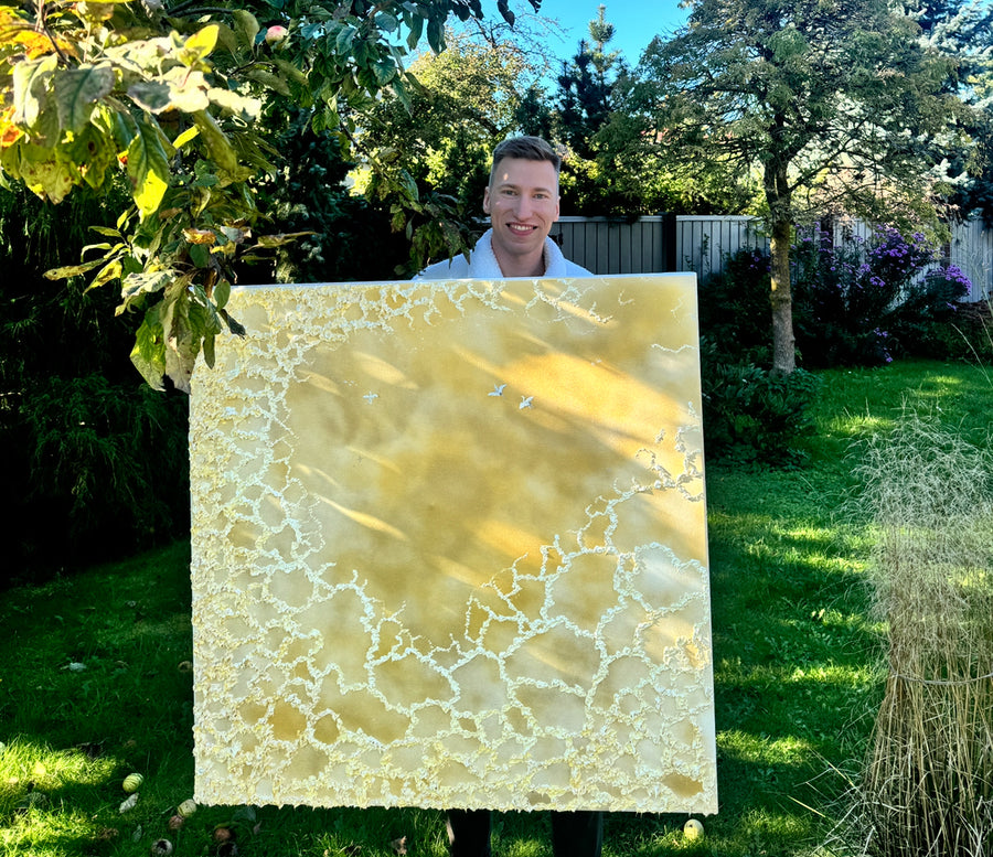 "Sunrise symphony", 2024, 100x100cm, sold (Belgium)